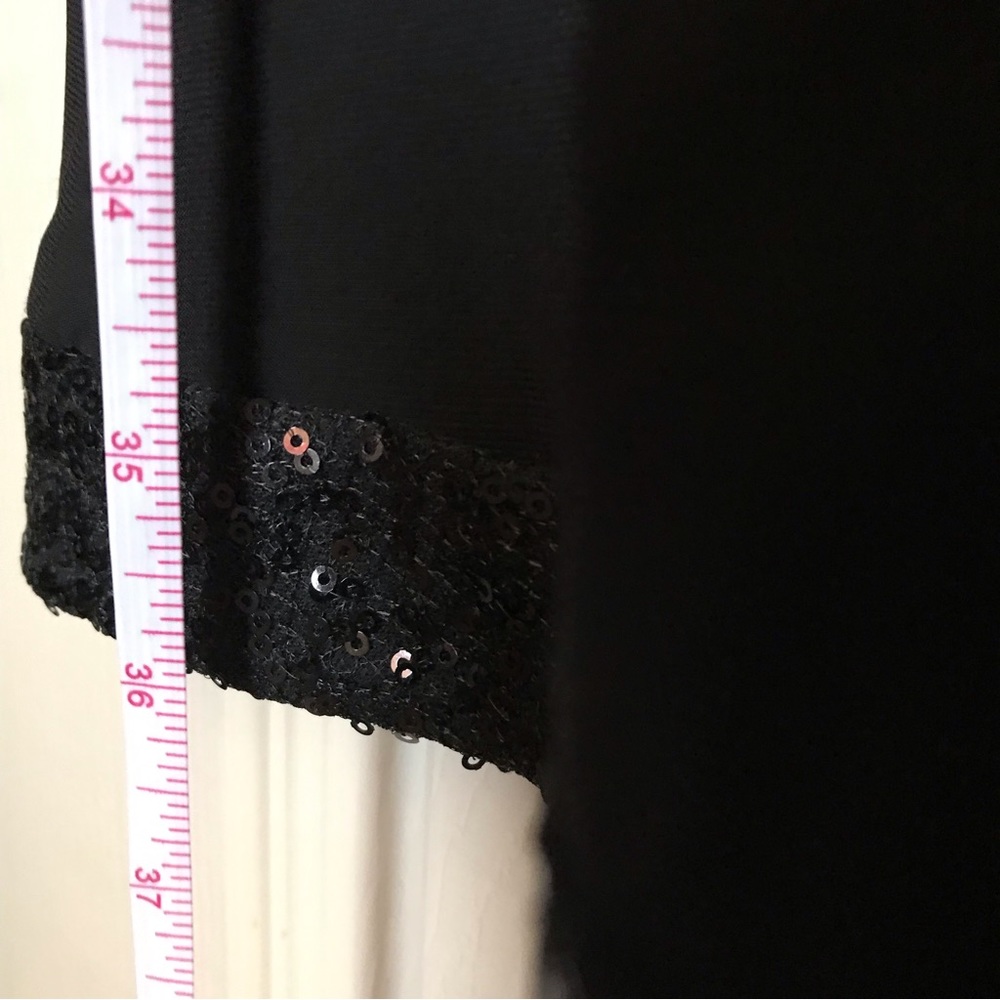 Chaps Jersey Sequin Black Dress Women’s Large - Picture 8 of 8